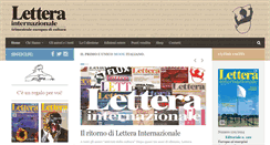 Desktop Screenshot of letterainternazionale.it